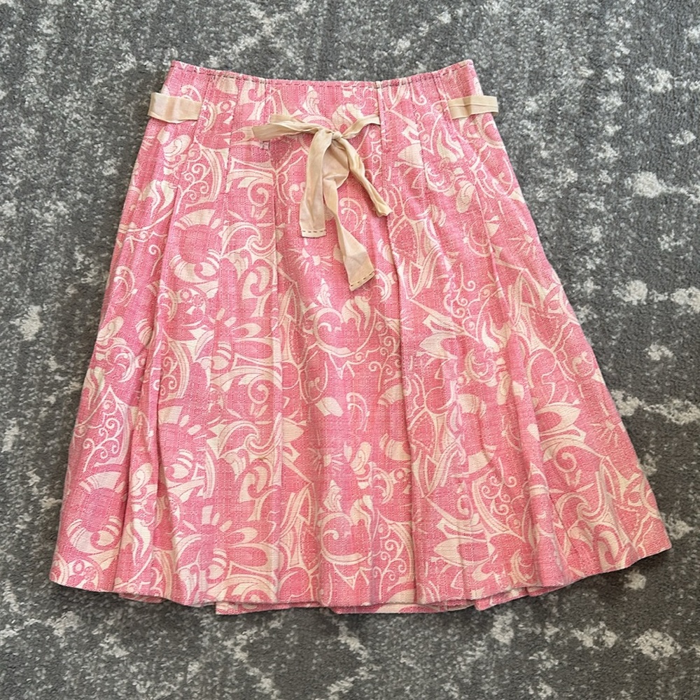 Elie Tahari Pink and white pleated skirt - Picture 16 of 16